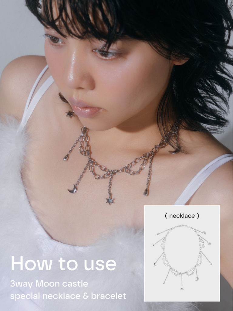 3way Moon castle special necklace & bracelet