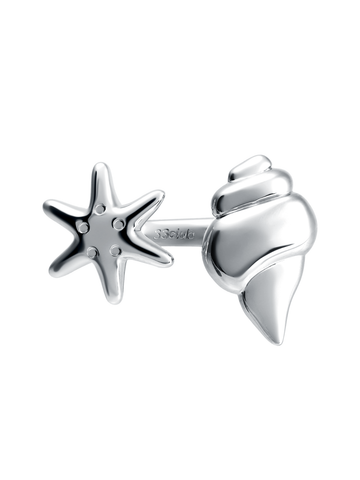 Star fish & Shell fork ring