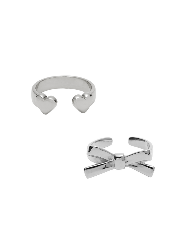 Special lovely ring set ( silver )