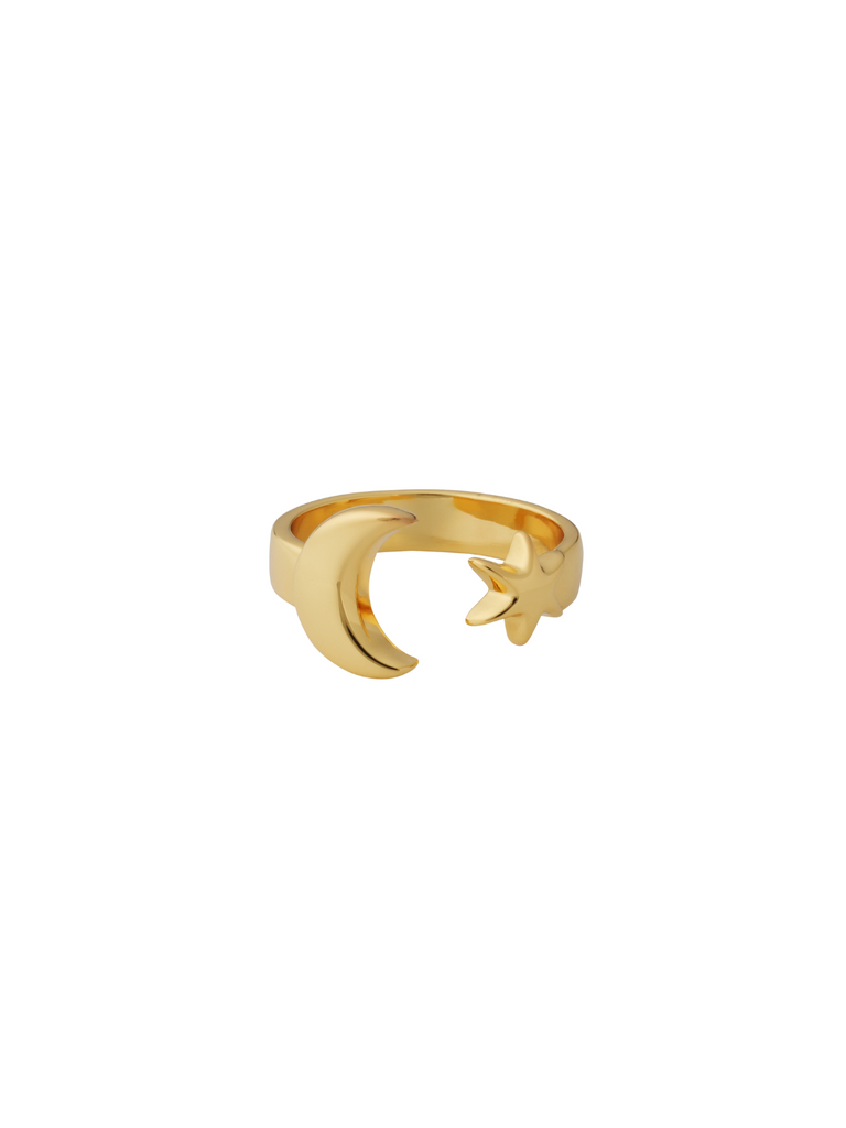 Moon castle fork ring