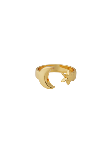 Moon castle fork ring