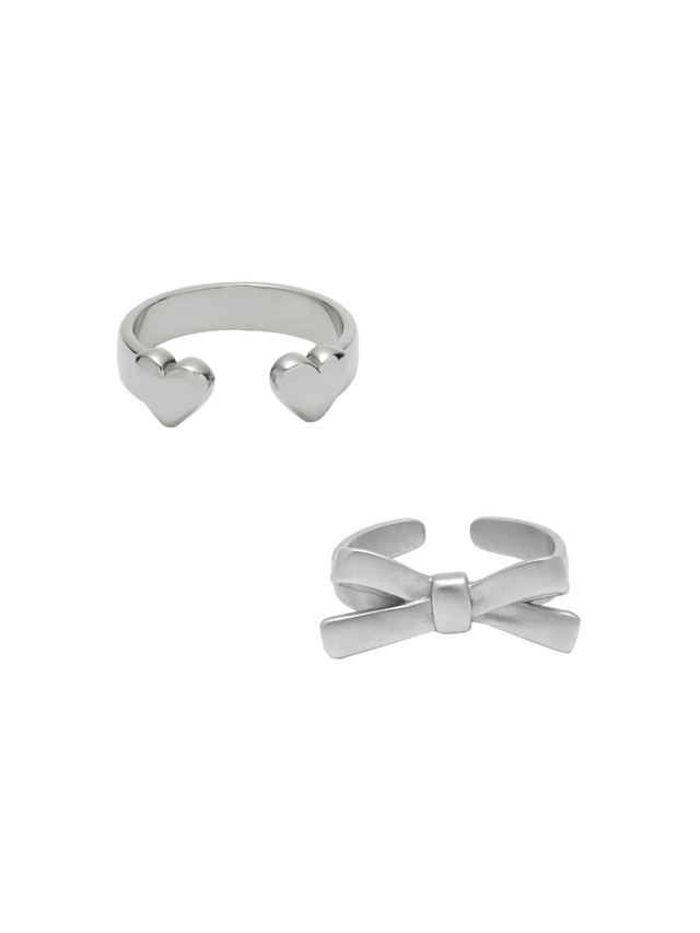 Special lovely ring set ( matte silver )