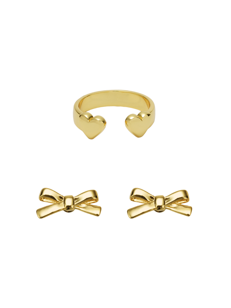 Ribbon pierce & hear #18 gold