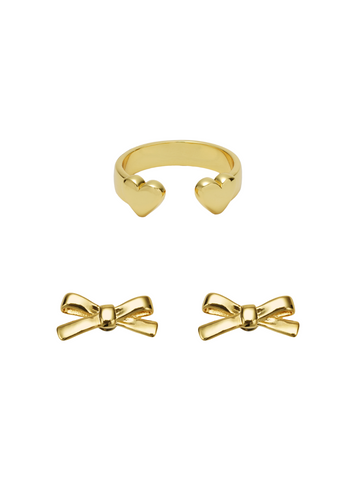 Ribbon pierce & hear #18 gold