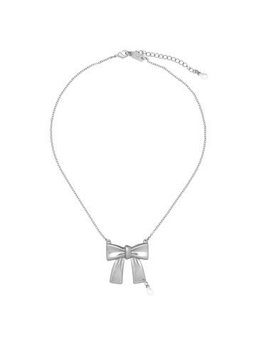 Pearl party ribbon necklace