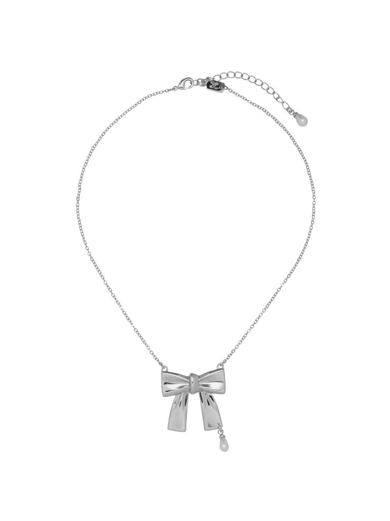 Pearl party ribbon necklace