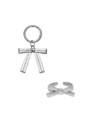 Mother's day lovely set ( ribbon / matte silver )