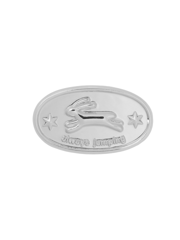 Jumping bunny badge