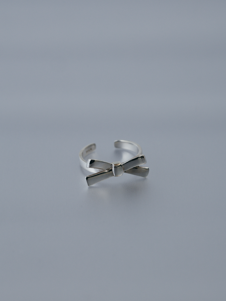 ( Made to order ✶ silver925 ) Real ribbon ring (mini)