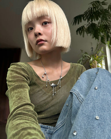 2way Moon cloud necklace & bracelet