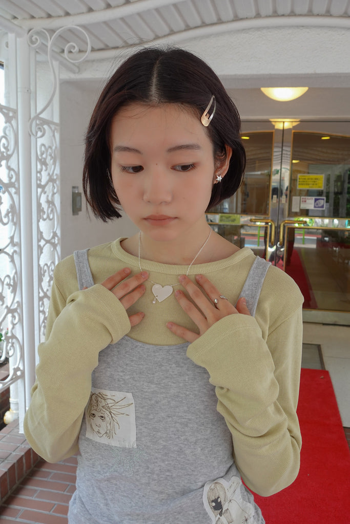 Pearl party heart necklace