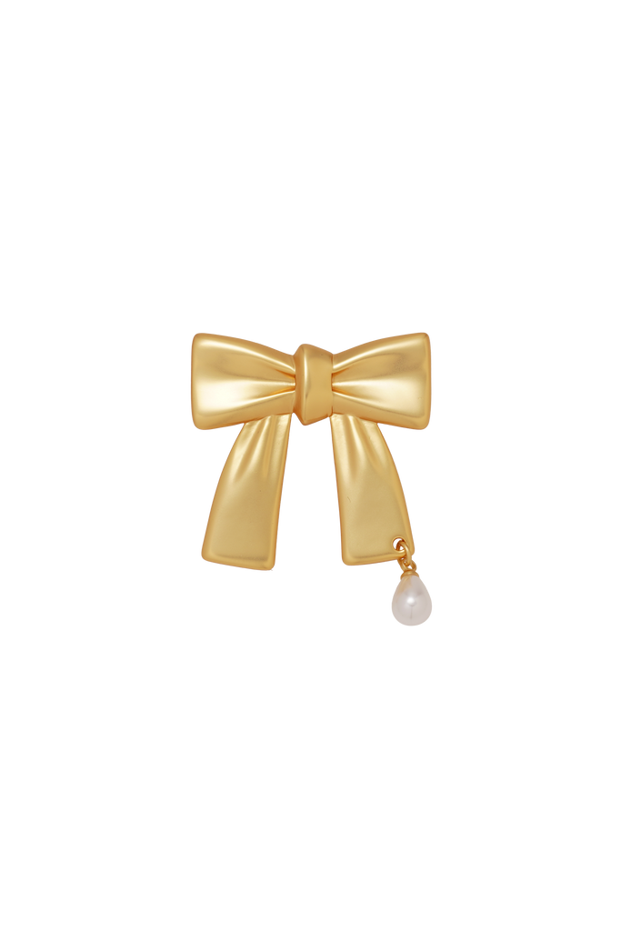 Pearl party ribbon hair clip