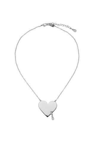 Pearl party heart necklace