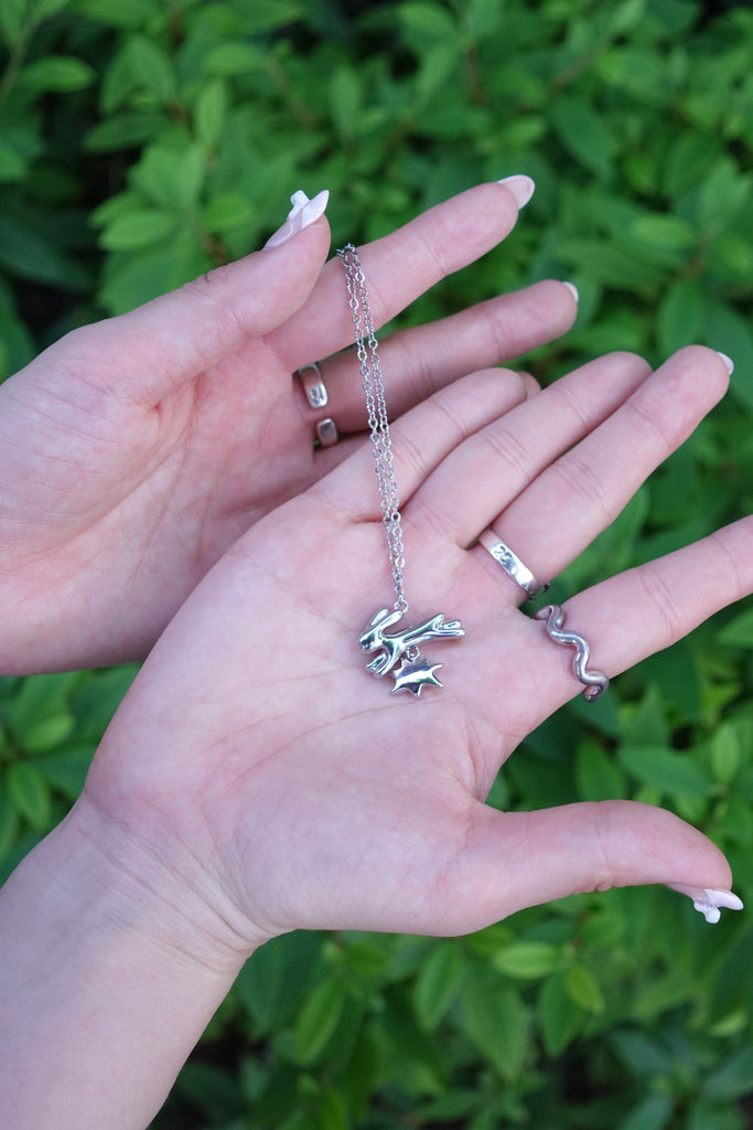 Jumping bunny special necklace