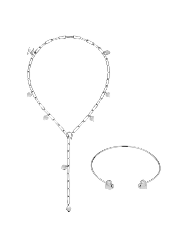 each heart special set ♡ silver necklace