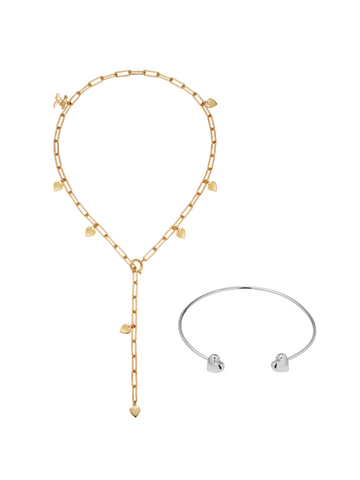 each heart special set ♡ gold necklace