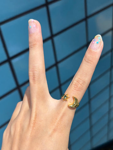 Moon castle fork ring