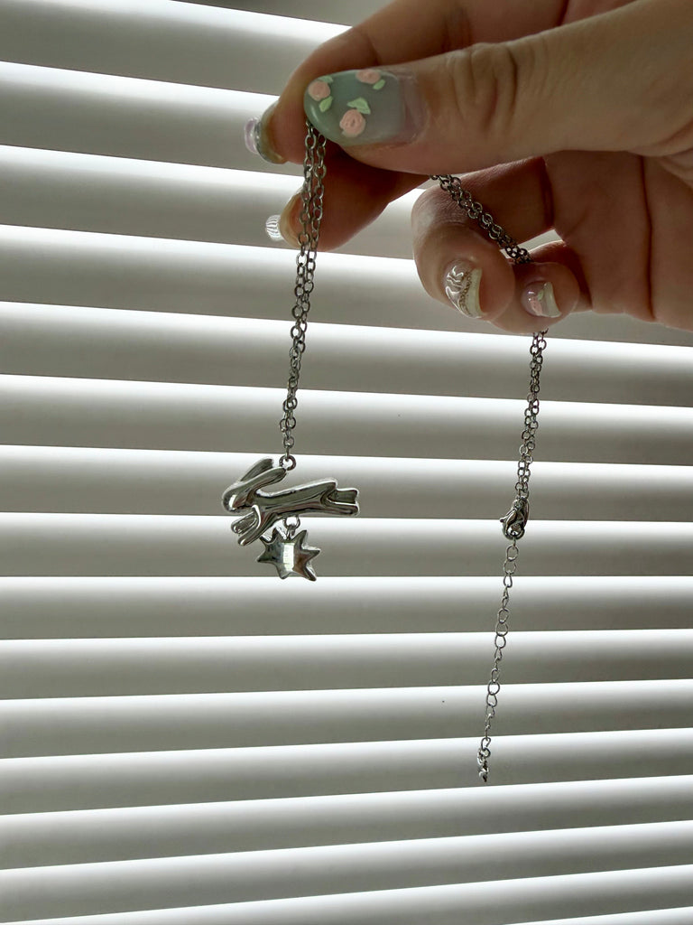 Jumping bunny special necklace