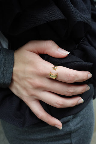 Moon castle fork ring