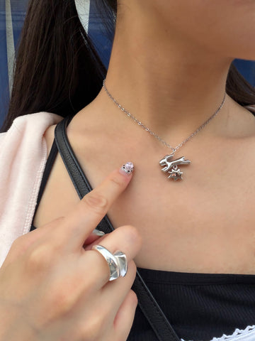 Jumping bunny special necklace