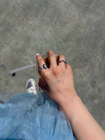 Sea wave ring
