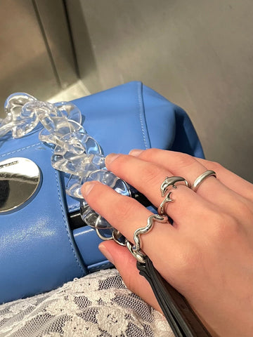 Sea wave ring