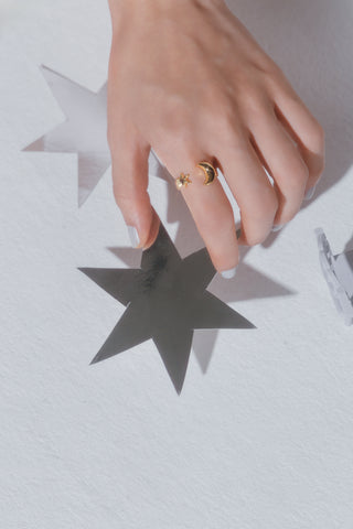 Moon castle fork ring