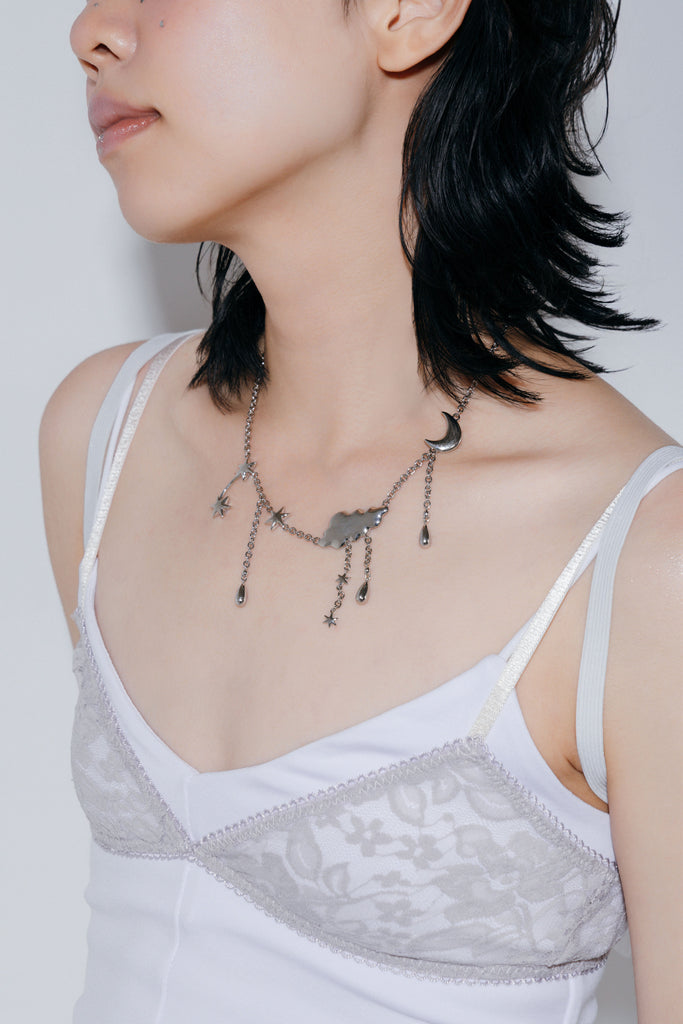 2way Moon cloud necklace & bracelet