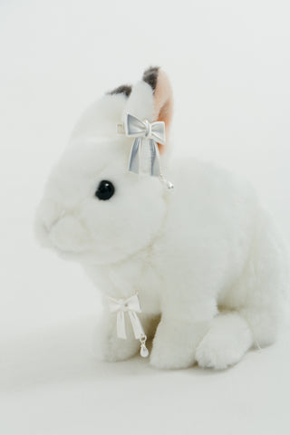 Pearl party ribbon necklace