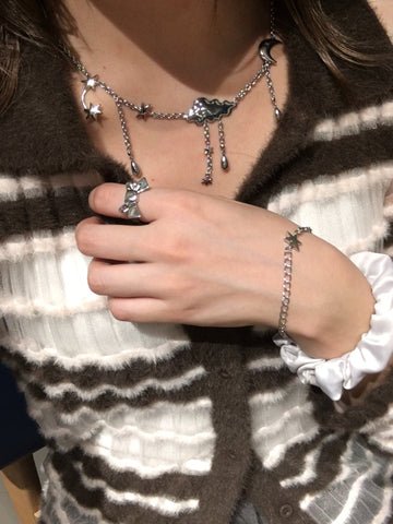2way Moon cloud necklace & bracelet