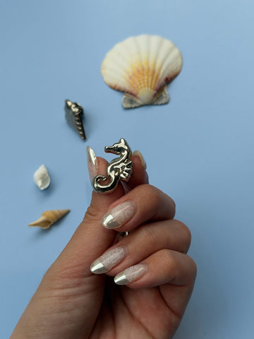 Sea treasures sea horse badge
