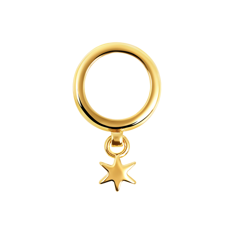 Open dancing hexagram ring