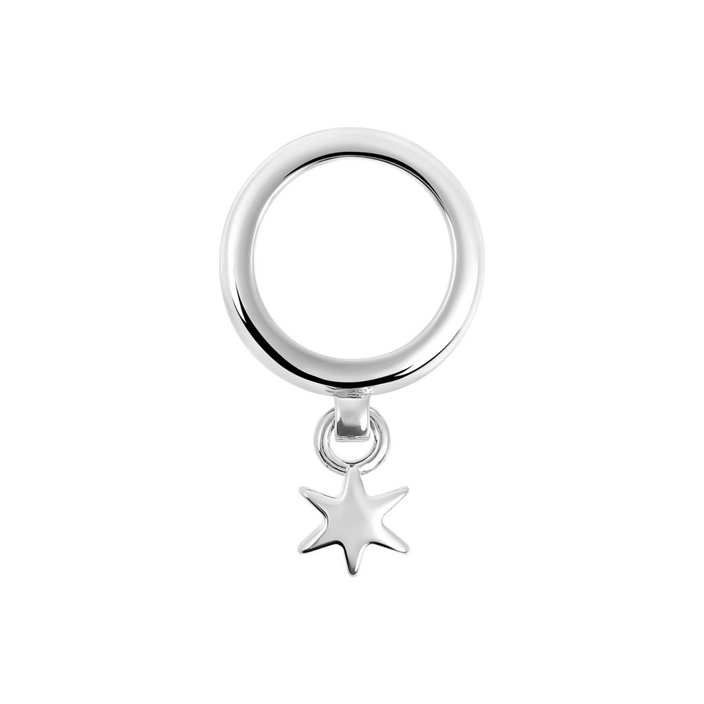 Open dancing hexagram ring