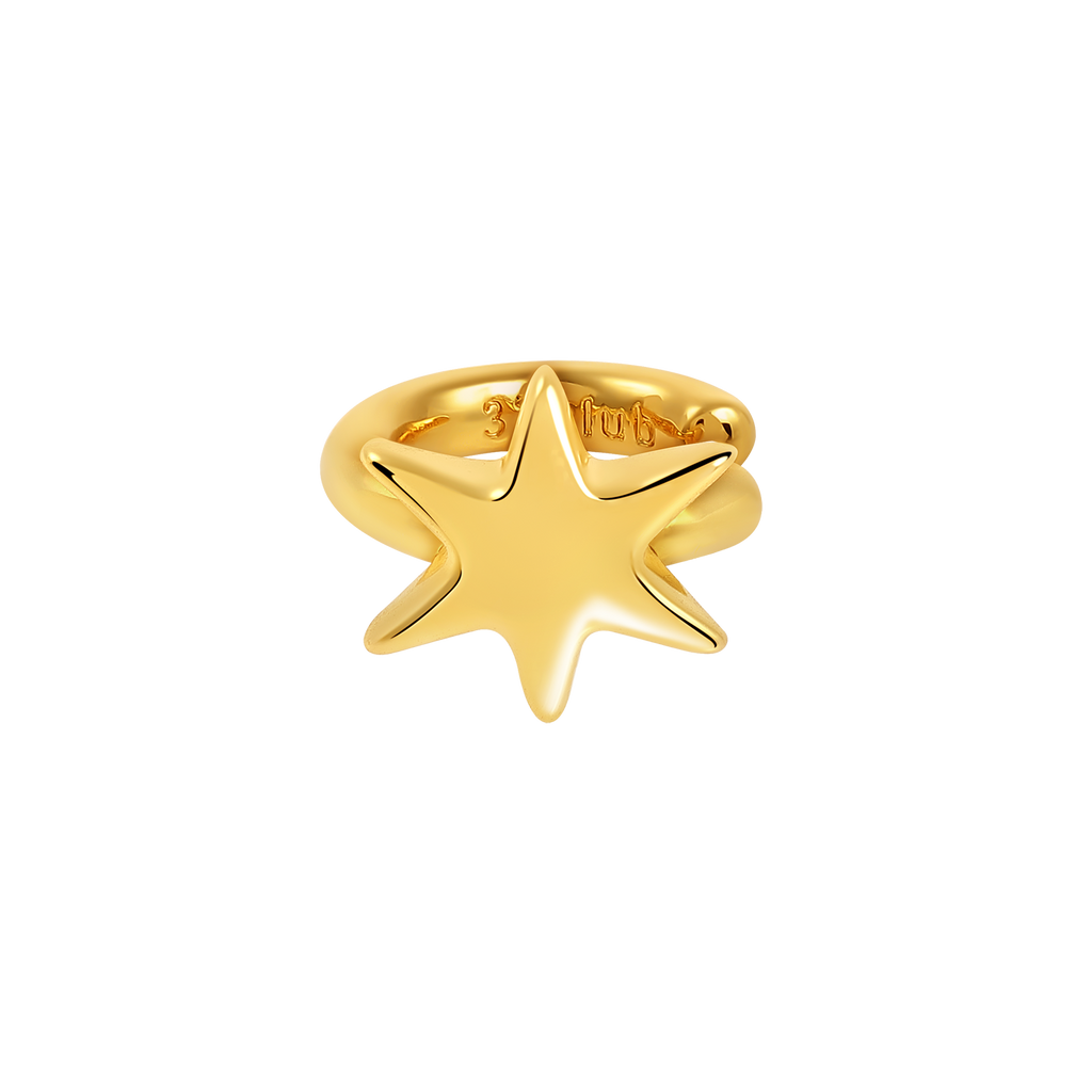 Open hexagram ear cuff