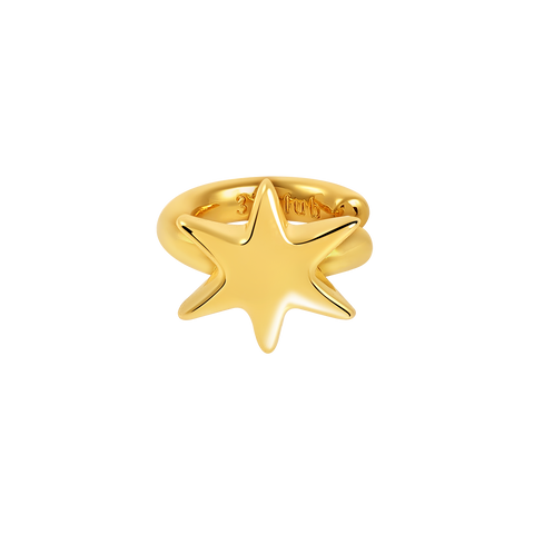Open hexagram ear cuff