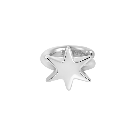 Open hexagram ear cuff