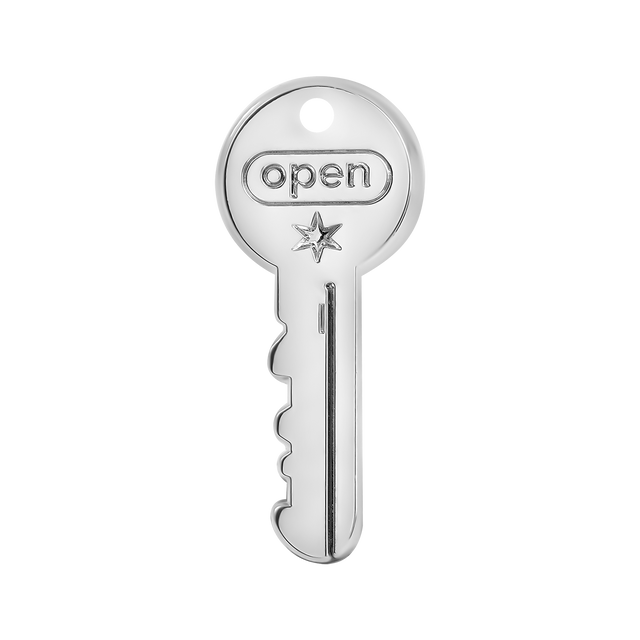 Open key badge