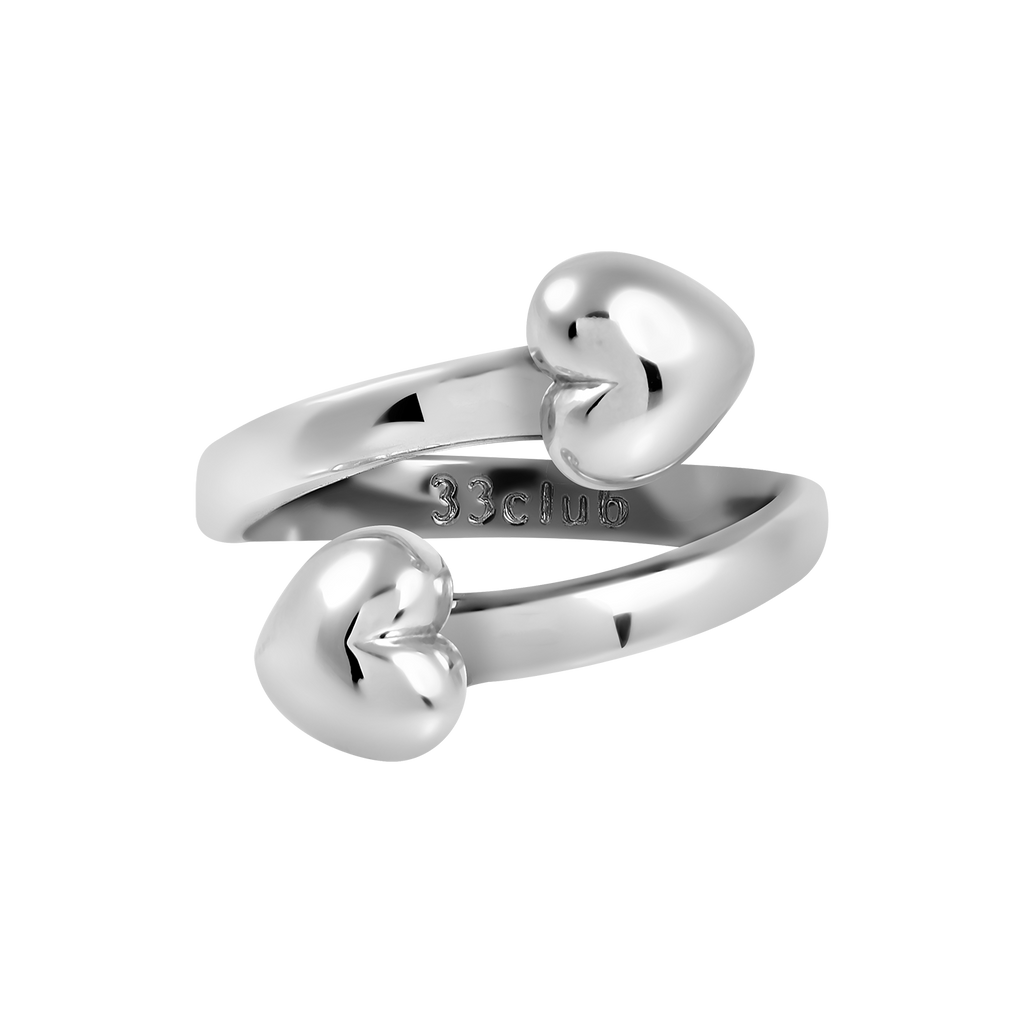 Open twist heart ring