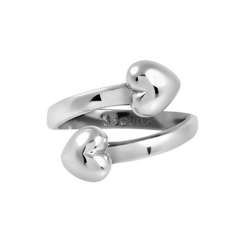 Open twist heart ring