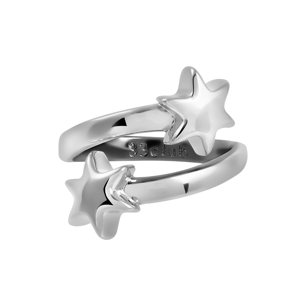 Open twist hexagram ring