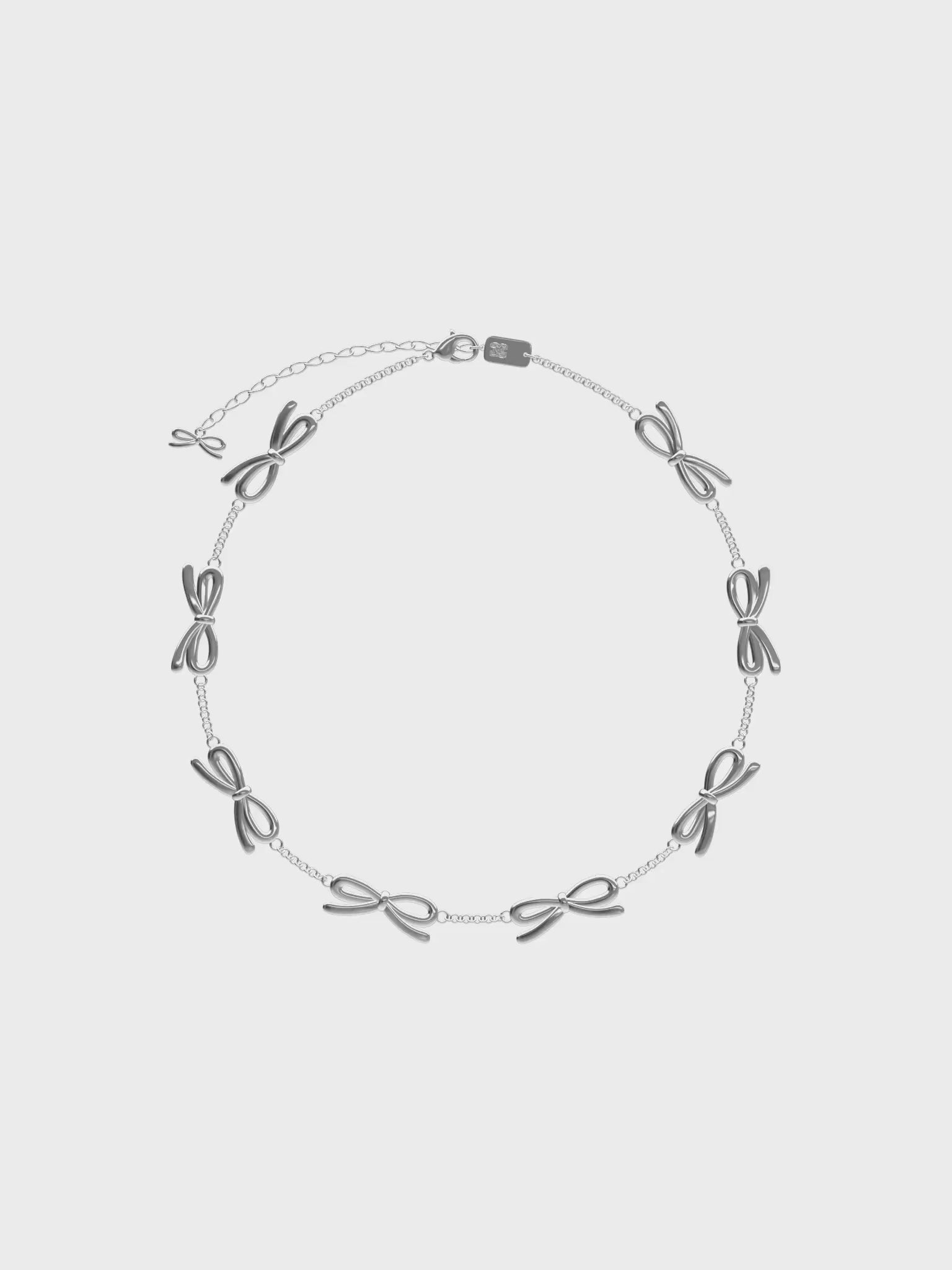 33club シルバーネックレス　リボン Mini ribbon choker – 33club