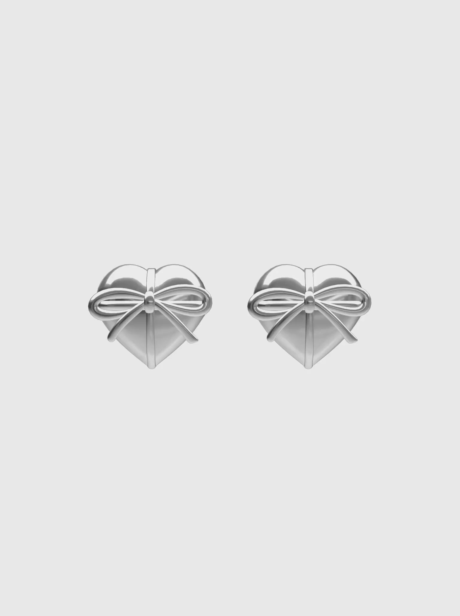 Made to order ✶ silver925 ) Present ribbon pierce – 33club